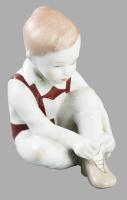 Aquincum cipőfűző fiú, jelzett, m: 10 cm