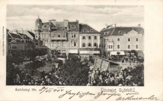Győr Széchenyi tér Raab Lajos és Cohn Móric üzleteivel (EK)