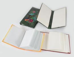 4 db modern üres fotóalbum, 28,5x14,5 cm és 16,5x13 cm méretben