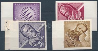 1963 Nagy idők - nagy események 4 klf vágott ívszéli bélyeg