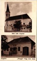 Nagylózs, Lózs (Sopron); Római katolikus templom, Hangya fogyasztási szövetkezet üzlete és saját kia...