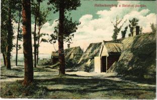 1908 Balaton, Halászkunyhók a Balaton partján. Divald Károly 1554-1907. (EK)