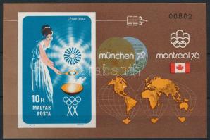 1973 Olimpiai érmesek (III.) - München vágott blokk (10.000)