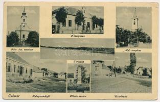 1943 Császár, Római katolikus templom, Községháza, Református templom, Pulay vendéglő, Hősök szobra,...