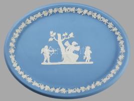 Wedgwood jasperware angol porcelán dísztál, jelzett, hibátlan, 25,5x19,5 cm