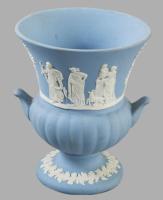 Wedgwood jasperware angol porcelán kisváza, jelzett, hibátlan, m: 9 cm