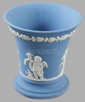 Wedgwood jasperware angol porcelán kisváza, jelzett, hibátlan, m: 8,5 cm