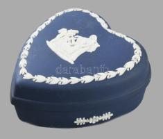 Wedgwood jasperware angol porcelán ékszeres doboz, jelzett, 10x10 cm