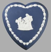 Wedgwood jasperware angol porcelán ékszeres doboz, jelzett, 10x10 cm