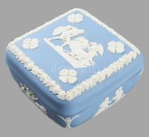 Wedgwood jasperware angol porcelán ékszeres doboz, jelzett, hibátlan, 10,5x10,5 cm