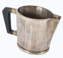 Berndorf Krupp art deco ezüstözött alpakka szervírozó készlet, jelzett, kopással, m: 15 cm alatt