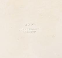 Johnston &amp; Co. Glasgow angol ezüstözött ételszervírozó, jelzett, 30x21 cm