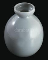 Kétrétegű szürke váza, moretti jelzéssel, hibátlan, m: 20 cm