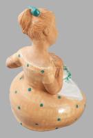 Mészáros Géza (1918-1987): Kislány békával. Jelzett, hibátlan, m: 17 cm
