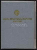 1970 "Szolgálati Érdemérem" kitüntetés adományozó oklevele, hozzá tartozó viselési igazolv...