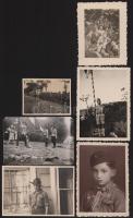 cca 1930-1940 Cserkész fotók, közte 1934-es parádi cserkésztáborban készült felvétel, 6 db, vegyes á...