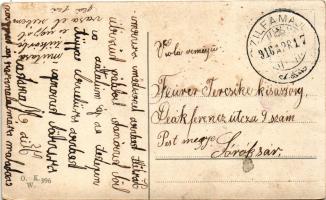 1916 'Boldog éjjel együtt vagyok rózsámmal...' Osztrák-magyar katonai művészlap, szerelmes...