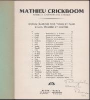 Corrado Romano (1920-2003) olasz hegedűművész aláírása kotta címlapján / Sheet music signed by Corra...