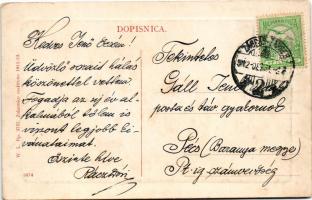 1912 Zagreb, Zágráb; Palace Hotel Croatia / szálloda. W.L. Bp. 3757. / hotel (EK)