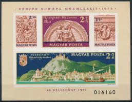 1975 Bélyegnap - Visegrádi műemlékek vágott blokk (20.000)