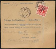 1918 Csomagszállító 80h bérmentesítéssel és 5h portóval "WOLBROM" - "KONSK"