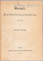 Suetonius: Sueton's Kaiserbiographien. [A cézárok élete.] Verdeutscht von Adolf Stahr. Stuttgar...