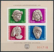 1976 Bélyegnap (49.) vágott blokk, hátoldalán "A MAGYAR POSTA AJÁNDÉKA" felirattal (20.000...
