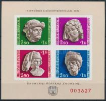 1976 Bélyegnap (49.) vágott blokk, hátoldalán "A MAGYAR POSTA AJÁNDÉKA" felirattal (20.000...