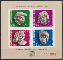 1976 Bélyegnap (49.) vágott blokk, hátoldalán "A MAGYAR POSTA AJÁNDÉKA" felirattal (20.000...