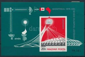 1976 Olimpia (VII.) - Montreal vágott blokk (**7.000)