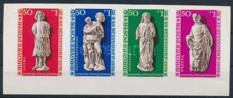 1976 Bélyegnap - Budavári gótikus szobrok vágott ívszéli csík