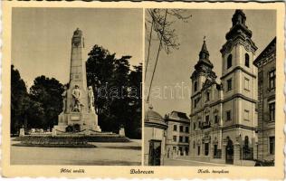 Debrecen, Hősök szobra, emlékmű, Római katolikus templom