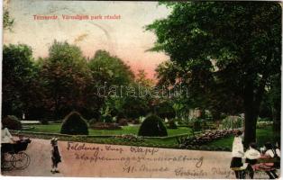 1915 Temesvár, Timisoara; Városligeti park részlet / park (EB)
