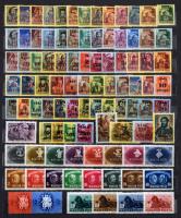 1945-1962 Tartalmas de hiányos gyűjtemény blokkok nélkül 12 vastag fekete lapos nagy berakó 20 oldal...