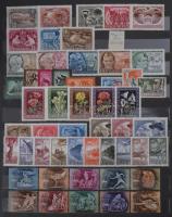 1945-1962 Tartalmas de hiányos gyűjtemény blokkok nélkül 12 vastag fekete lapos nagy berakó 20 oldal...