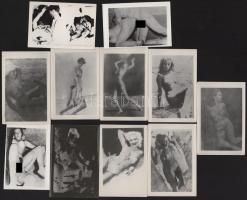 10 db erotikus fotó az 1960-as évekből 6x9 cm