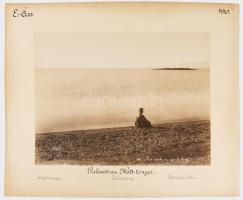 ca 1890 Félix Bonfils (1831-1885): Palesztina, A Jordán forrása / Holt tenger kétoldalas fotó. Choln...