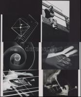 cca 1929 Moholy-Nagy László (1895-1946) magyar - amerikai fotográfus öt fotogramja, + hozzáadva a mű...