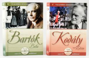 Világhíres zeneszerzők sorozat 2 kötete: Szirányi János: Kodály Zoltán.; Bartók Béla. Bp., 2011, Kos...
