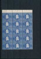 1946 Köztársasági emlék 15 ezer P 15-ös tömb "HUNGAKICA" lemezhibával