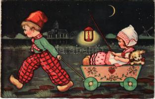 1931 Gyerek művészlap / Children art postcard. Amag 0319 s: Margret Boriss (EK)