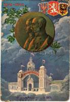Kaiser Franz Josef I. 1848-1908 Jubiläums-Ausstellung Prag. Plakat-Entwurf / Franz Joseph's 60t...