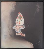 Kiss Zoltán László (1949-2014): Apa gyerekkel, 1984. Akril, karton, jelezve jobbra lent, hátoldalán ...