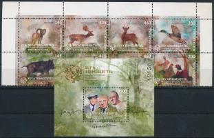 2021 "Egy a természettel" Vadászati és természeti világkiállítás sor nyolcastömbben + blok...