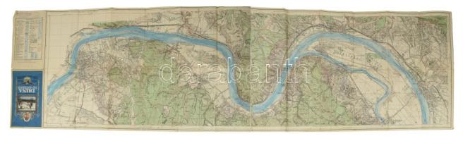 cca 1930-1940 A Duna Vác-Esztergom (38 km) szakaszának térképe. Vízi sporttérképek 6. sz. 1 : 25.000...