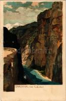 Sarcathal bei Toblino (Südtirol). Kuenstlerpostkarte No. 2696. von Ottmar Zieher Kunstanstalt litho ...