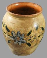 Fazék. Sóvidék, 19. sz. utolsó harmada, mázhibával, repedésvonallal, m: 22 cm