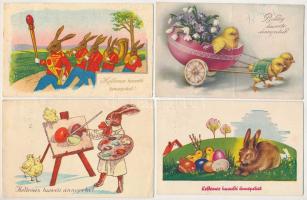 8 db RÉGI grafikus üdvözlőlap / 8 pre-1945 graphic art postcards