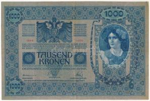 1902. 1000K "1630 50559" piros "MAGYARORSZÁG" felülbélyegzéssel T:F kis beszakad...