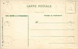 Bettembourg, La gare (perron). Artist. Atelier H. Guggenheim &amp; Co. / railway station, locomo...